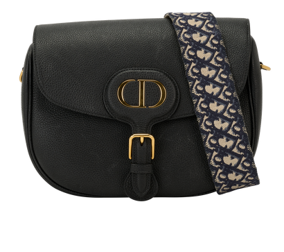 Medium Bobby Crossbody, &pound;1,400, Handbags, Black, Leather, Front view